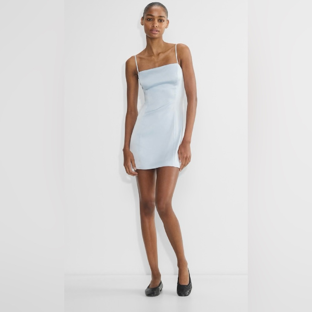 Aritzia Sunday Best Shimmering Silver Dress